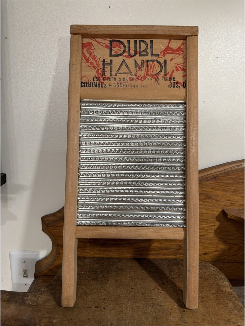 Dubl Handl Washboard Co Columbus Ohio Wash Board Appears Unused Laundry Decor